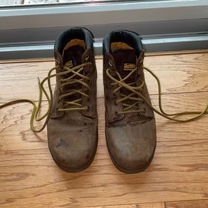 Steel toe work boots